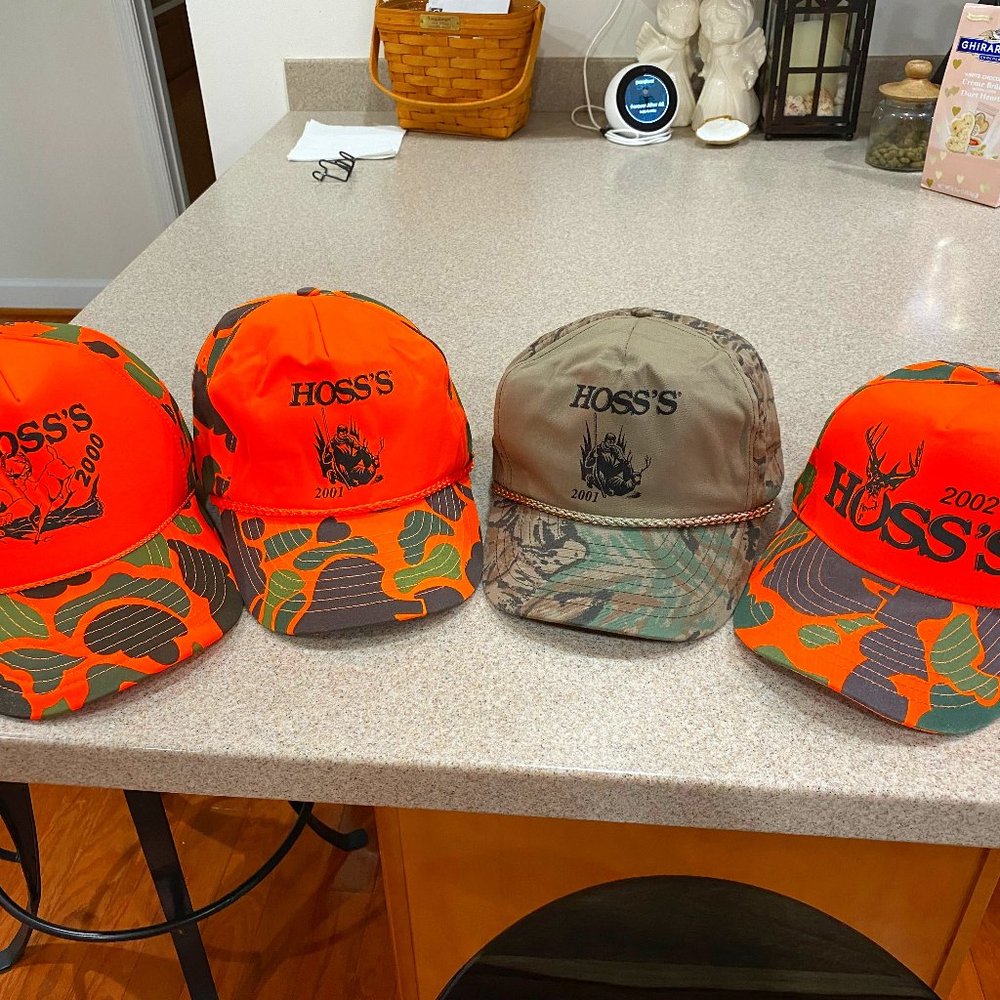 LOT (4) Hoss's Hunting Snapback Hats (2000-2002)